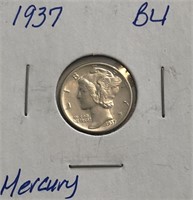 1937-P Mercury Dime