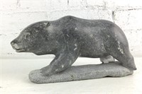Large 12" Eskimo Artist Stone Bear Sculpture