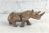 7.5" Carved Soap Stone rhinoceros