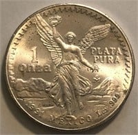 1991 1-Oz Libertad Silver Round