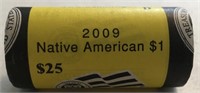 $25 Mint Roll of 2009-D Sacagawea Dollars