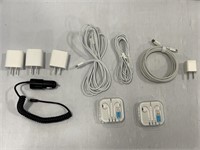 Apple compatible power cords and headphones