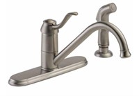 Peerless single handle kitchen faucet with spray