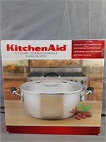 As New Kitchen Aid 5.5 Quart Casserole Stainless