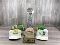 John Deere Hats, Mailbox, Lunch Box, Windmill