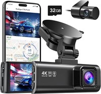 REDTIGER Dash Cam Front Rear, 4K/2.5K Full HD Dash