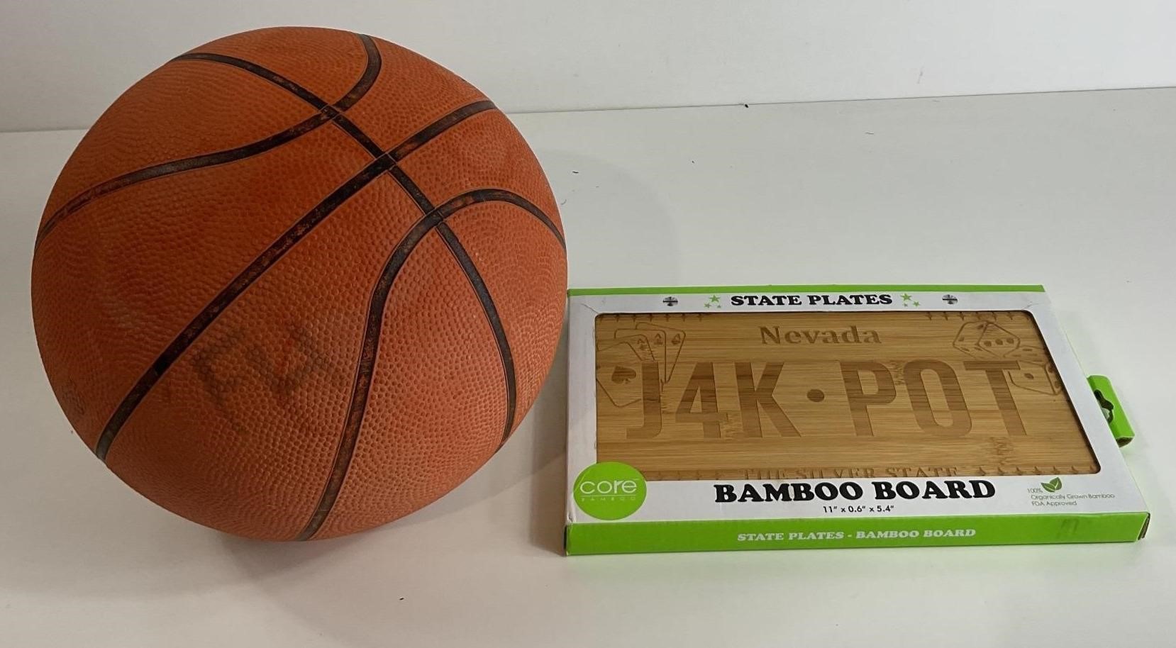 Basketball & Wood State Plate