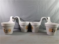 4 New Artevasi Capri Balcony Grey Hanging Pots