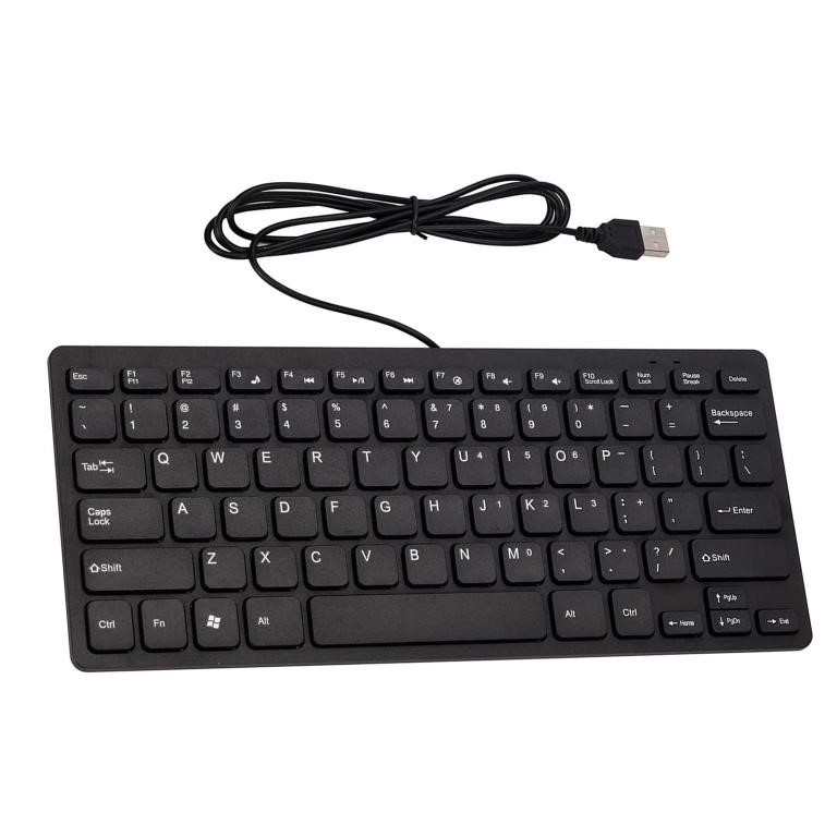 USB Wired Mini Keyboard, Slim Ergonomic Keyboard