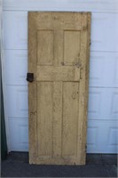 Cross Beating Antique Wood Door with Hardware