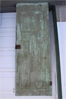Wooden Antique Door with Cross & Hardware No 3