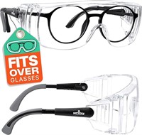 NoCry Anti Fog Safety Glasses Over Eyeglasses for