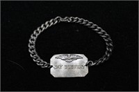 Sterling "Jay Bushway" Dog Tag Bracelet 19g TOT.