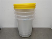 8QT ROUND POLY FOOD CONTAINER  W/ LID