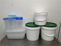 LOT OF EMPTY FOOD STORAGE - ASST.