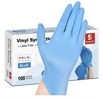 Schneider XL Blue Vinyl Synthetic Exam Gloves