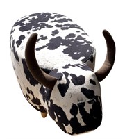 Small Cow Fabric Ottoman *pre-owned*
