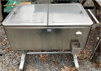 Portable Stainless Steel Cooler On Wheels
