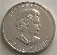 2006 Canadian 1-Oz Silver Maple Leaf