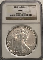 MS69 2013 American Silver Eagle