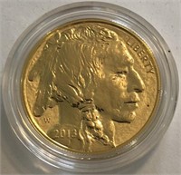 2013 Proof  Buffalo 1-Oz Reverse Gold Coin