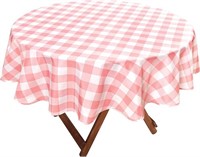 Hiasan Checkered Round Tablecloth 50 Inch - Waterp