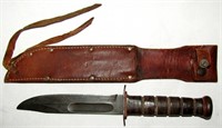 WWII PAL Military Fighting Bowie Knife & Sheath