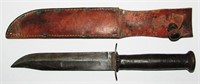 WWII Camillus NY Mark 2 Fighting Knife & Sheath