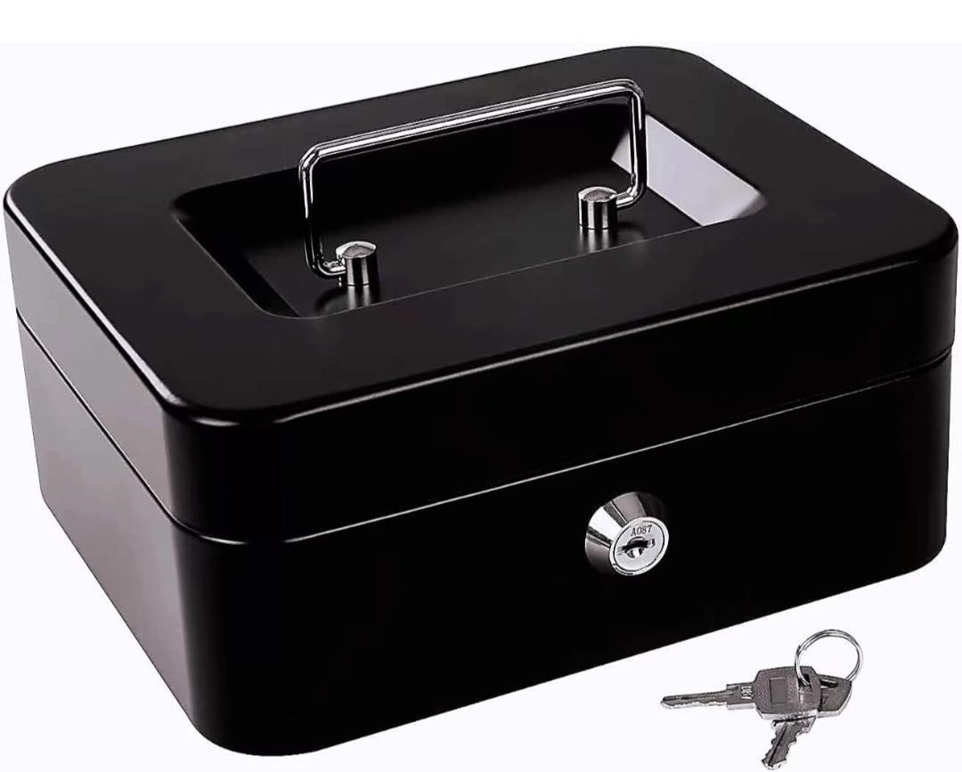 CASH BOX WITH MONEY TRAY AND KEY