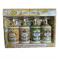 Villa Flora Hand Soap 21.5 FL/636ml Set of 4