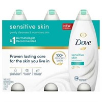 Dove Body Wash  24oz - Sensitive Skin  Pack of 3