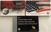 (3) Silver State Quarter Silver Mint Sets
