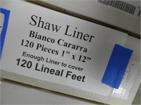 Shaw Liner "Bianco Cararra" - 12" x 12" - 120