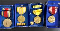 (4) MILITARY MEDALS / RIBBONS In boxes