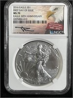 2016 1ST DAY ISSUE SILVER EAGLE