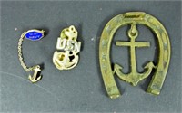 USN ANCHOR PIN & LADIES NAVY PIN