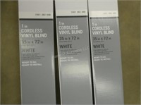 31" cordless vinyl blinds - white - 35" x 72"