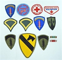 (11) PATCHES MILITARY & RED CROSS plus