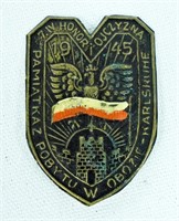 Odznaka "Pamiatka z pobytu w obozie w Karlsruhe 19