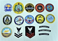 (16) NAVY PATCHES - U.S.S. NAVAL PATCHES