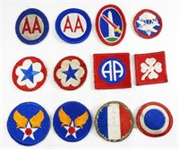 (12) MILITARY PATCHES / ANITI AIRCRAFT