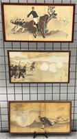 3 Japanese War Triptychs