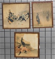 3  Partial Japanese War Triptychs