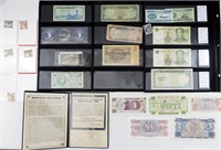 FOREIGN CURRENCY & STAMP COLLECTION