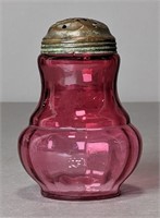 19th C. Cranberry Glass Sugar Shaker