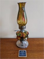 Vintage Colorful Glass Oil Lamp