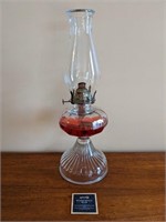 Vintage Clear Glass Glass Oil Lamp/Shade