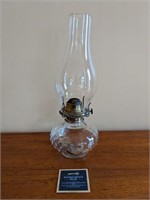 Vintage Small Dimpled Glass Oil Lamp/Shade