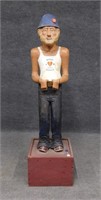 Signed Carved Figure of a Hippy with a Cigarette