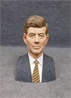 La Montagne Carved Wood Bust of John F. Kennedy